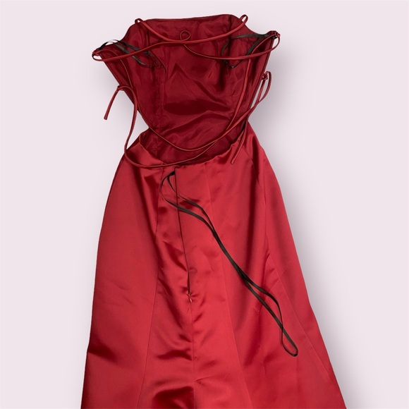 Vintage Jessica McClintock Gunne Sax Ruby Red Gown size 3/4 - Picture 11 of 12